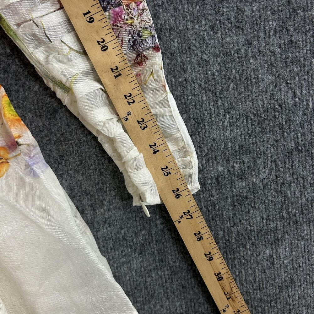 Zimmermann Dress 2 Prima Paneled Floral Silk Linen Organza Mini Romantic Luxury - Picture 16 of 16